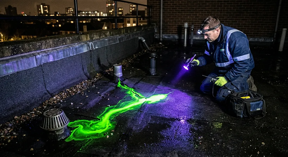 fluorescéine recherche fuite toiture